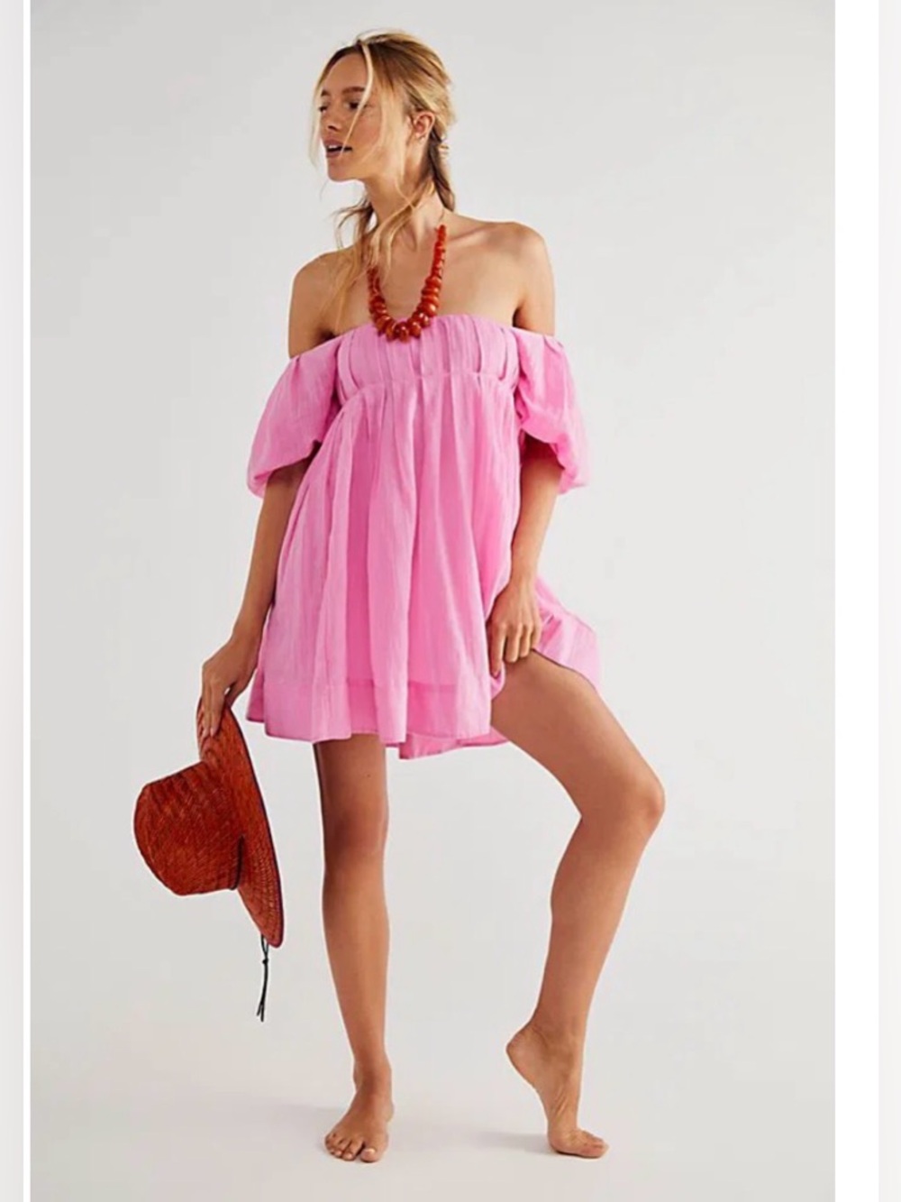 Free People Pink marina mini dress